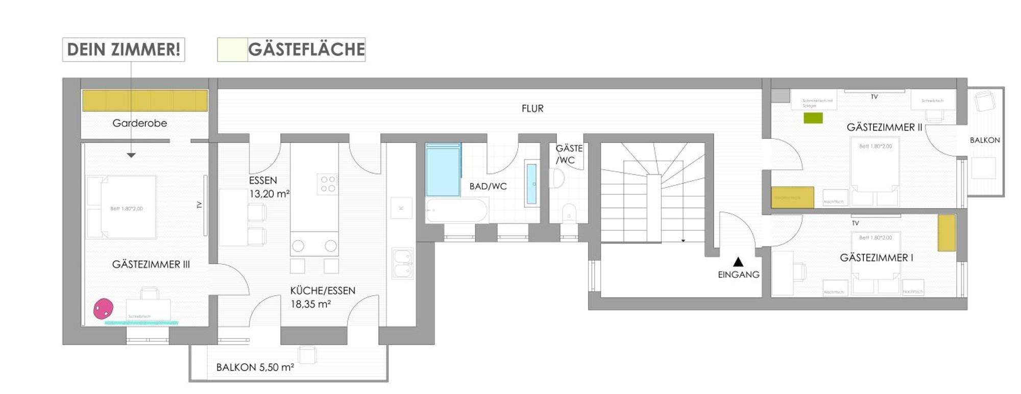 Ferienwohnung sonniges Zimmer mit Balkon im Herzen Mannheims Exterior foto