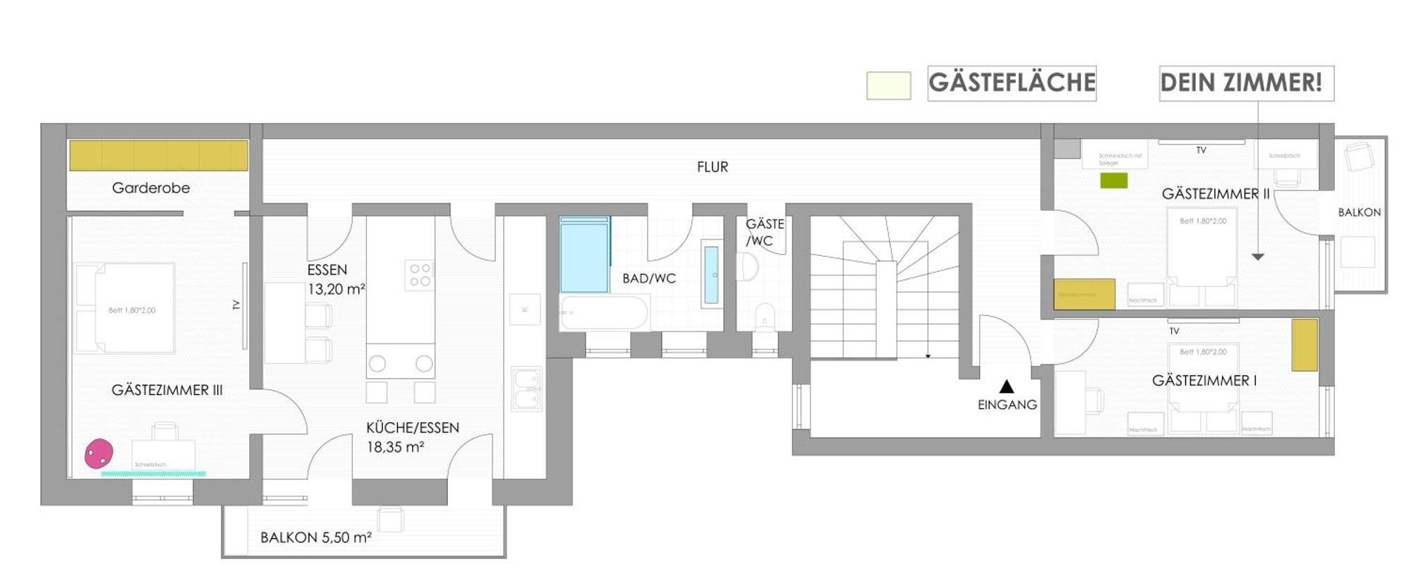 Ferienwohnung sonniges Zimmer mit Balkon im Herzen Mannheims Exterior foto